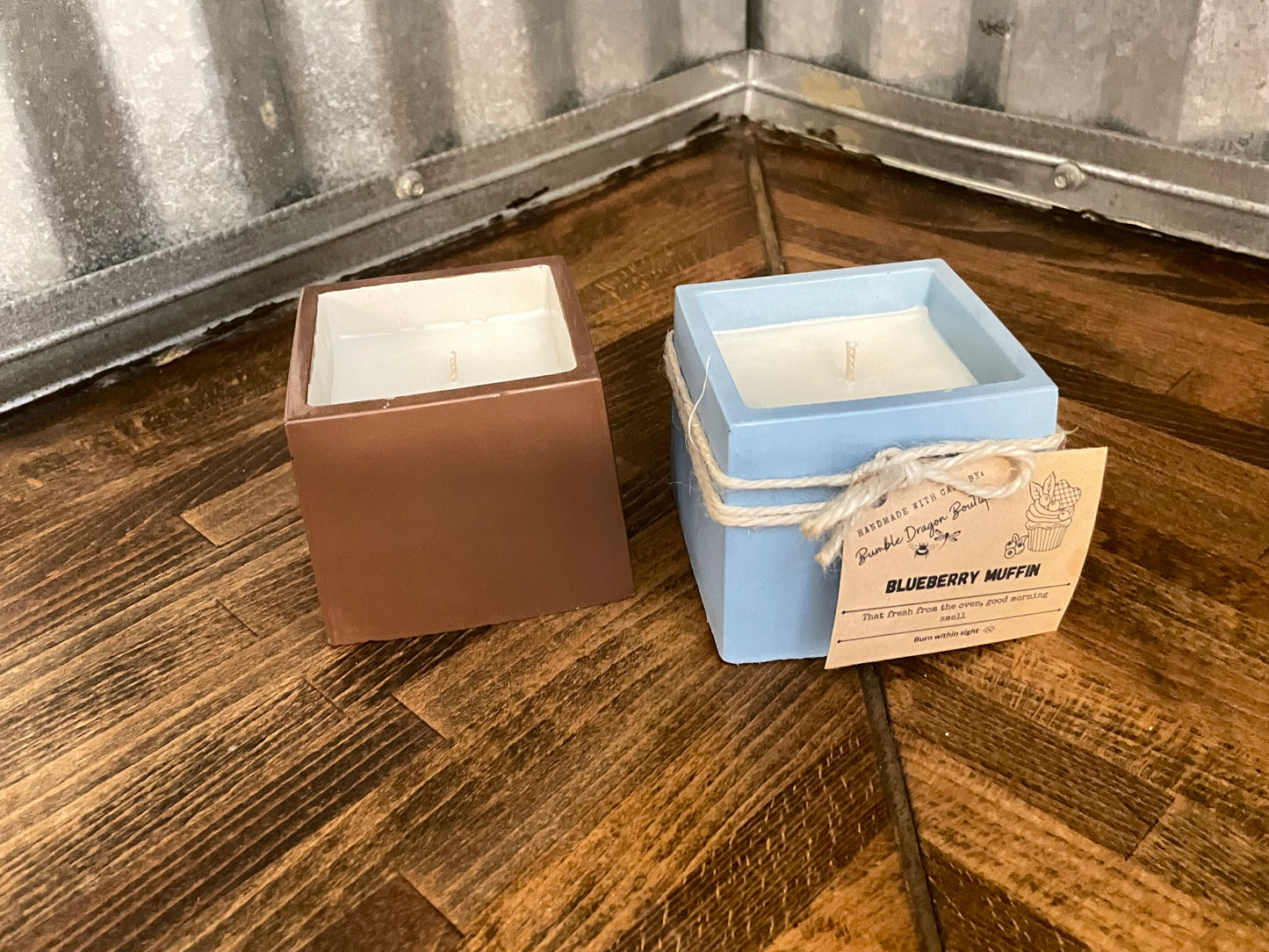 Square Concrete Candle