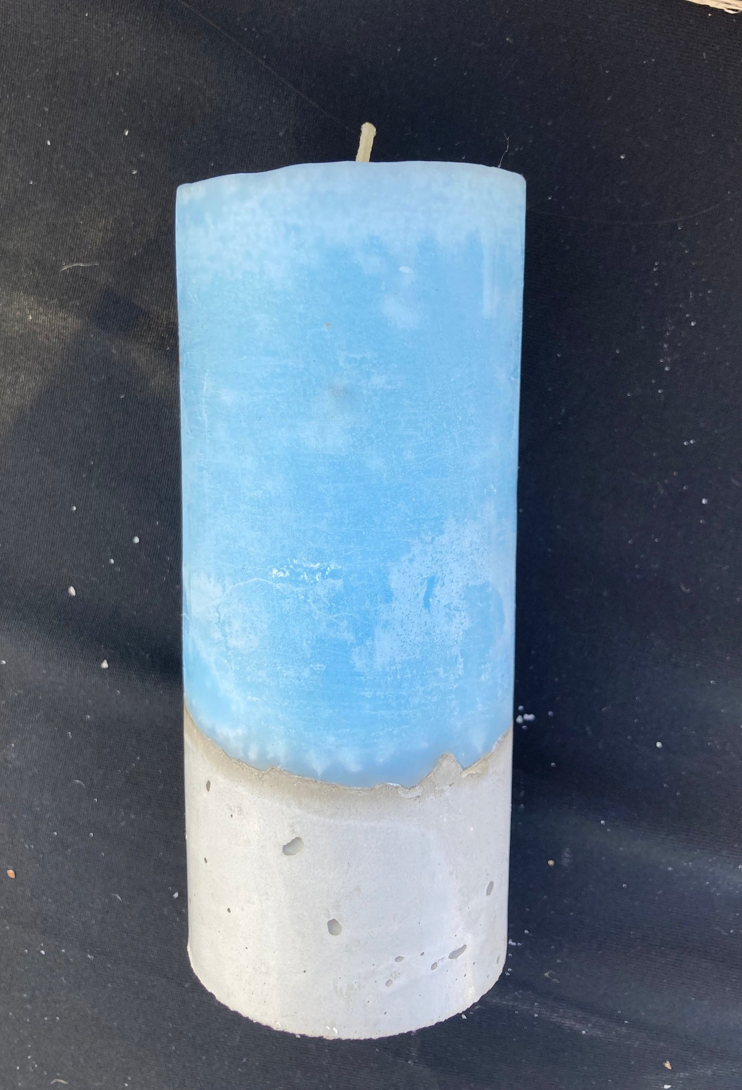 Wax Candle With Concrete Base