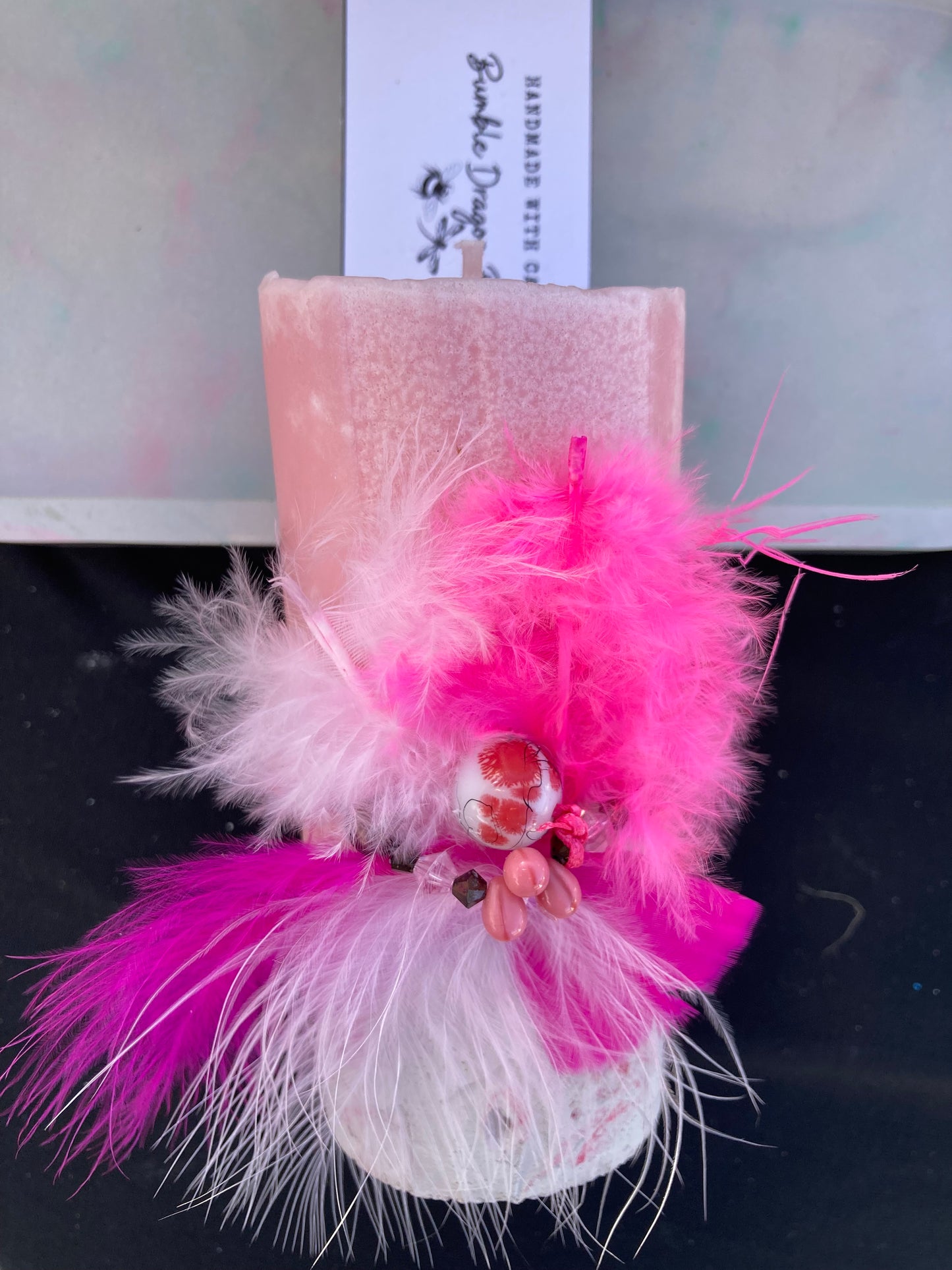 Wax Candle With Concrete Base